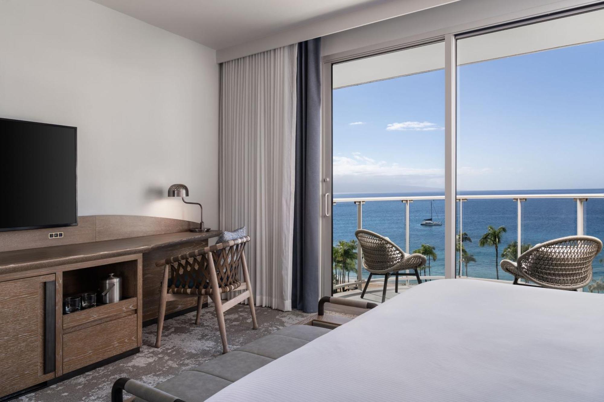 Suíte King de 1 Quarto com Sofá-cama e Vista do Mar
